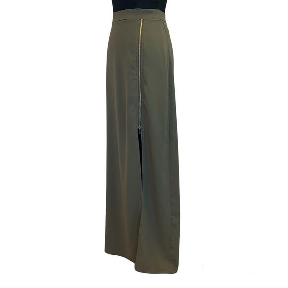DYNAMITE NWT jupe zip slit maxi skirt in Tarmac size XS - Picture 4 of 12